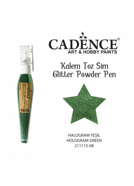 Glitterpoeder pen hologram groen