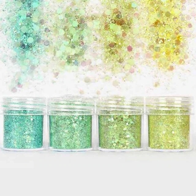 Set 4 potjes glitters