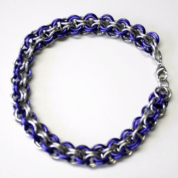 Chainmaille armband "Inverted roundmaille"