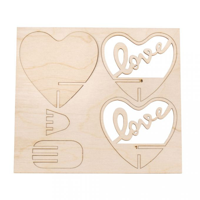 Houten bouwplaat LOVE