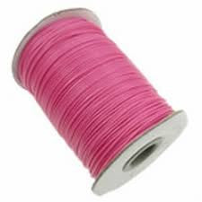 Waxkoord 1 mm fuchsia roze