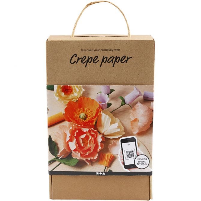 Crêpe papieren bloemen kit.