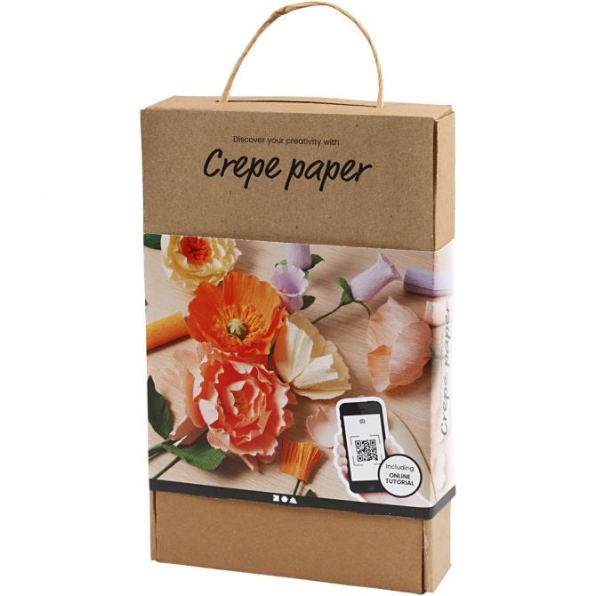 Crêpe papieren bloemen kit.