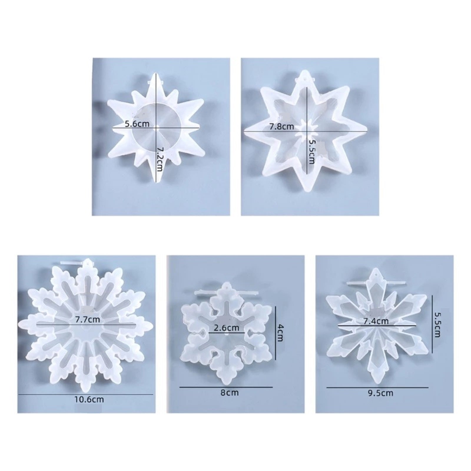 X5 Sneeuwvlokken set